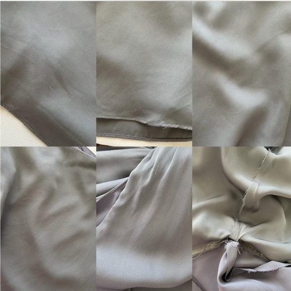 Milly Cindy One-Shoulder Stretch Silk Top in gray size Large. - Picture 9 of 14